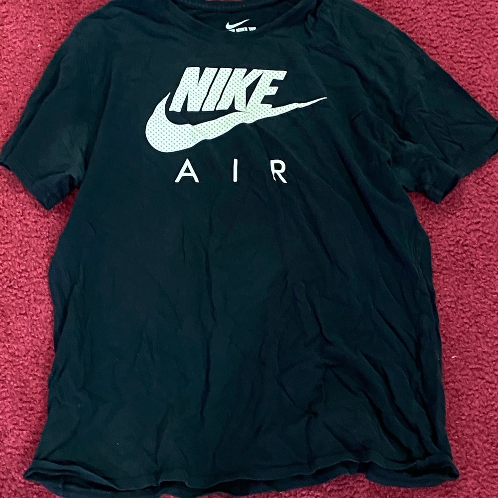 Nike Black Short-Sleeve Air Logo Tee